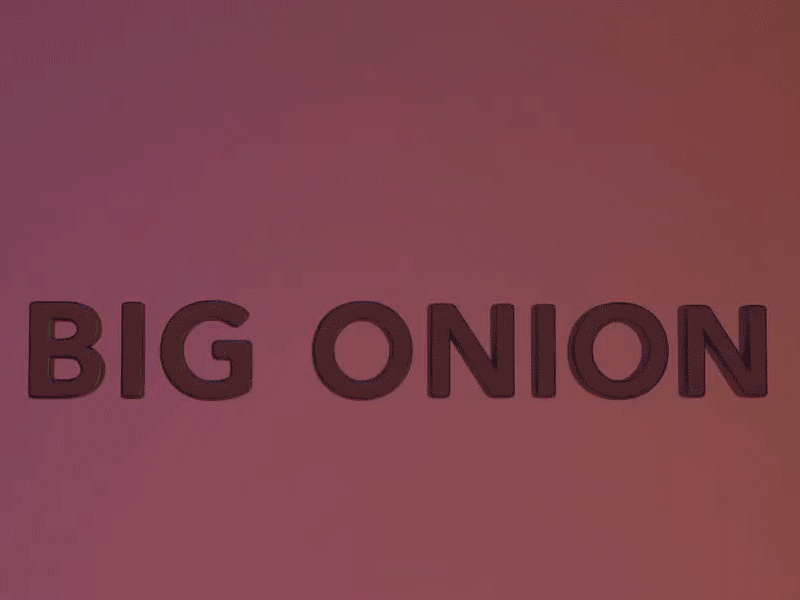 Big Onion 3d animation c4d chicago color design motion motion graphics type typography