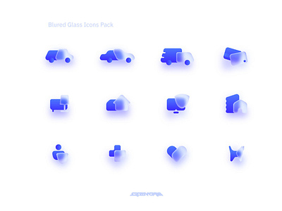 Minimalistic Blured Glass Icons Pack