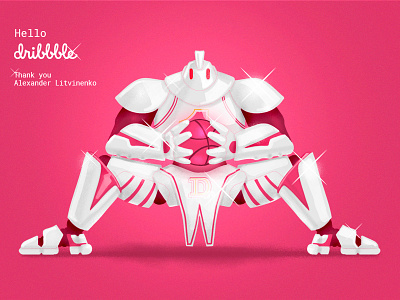 Hello dribbble debut dribbble first illustration shot