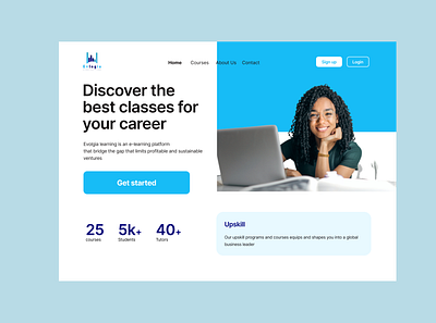 E-learning UI branding graphic design ui ux