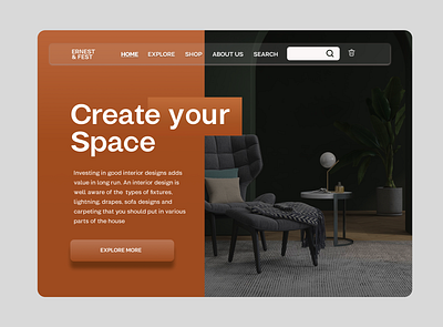 Furniture Landing Page branding graphic design motion graphics ui ux