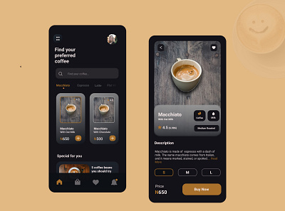 Coffee App ui ux