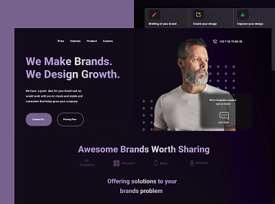 Agency Landing page logo motion graphics ui ui design ux vector