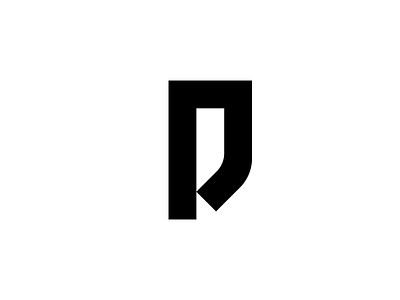 PJ Monogram brand identity initials logo minimal monogram simple slick symbol