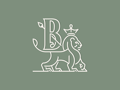 Lion Branding animal government initials line lion logo mascot monogram royal sale simple symbol