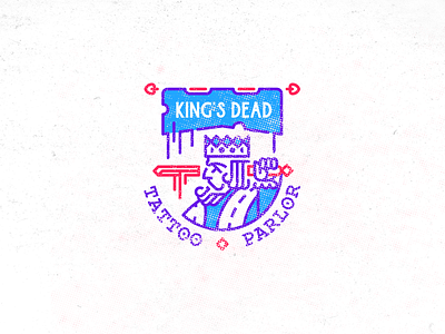 King's Dead! branding colorful culture king logo pop tattoo vector