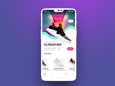 Buzz Sneakers App app design interface iphone mobile notch oneplus shoes sneakers ui ux