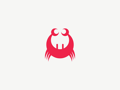 Crab crab logo red