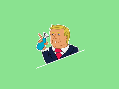 Donald Trump and his Disinfectant 2d 2d art america clean coronavirus covid19 digital illustration disinfectant donald illustration injection line art maga pandemic trump usa vector virus