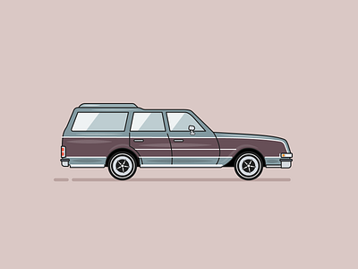 Buick Estate 2d 2d art america american automobile buick car illustration line art vector