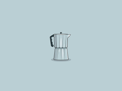 Moka Pot 2d 2d art caffeine coffee drink energy illustration moka pot vector
