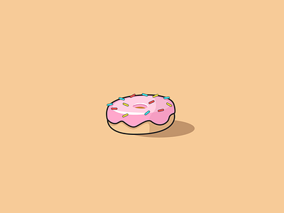 Donut 2d 2d art baking donut doughnut flatdesign illustration line art sweet treat vector