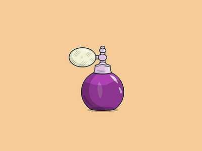 Perfume 2d 2d art fragrance illustration line art orange perfume perfume bottle purple smell smelly vector