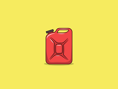 Jerry Can 2d 2d art gas gasoline illustration jerry can line art red vector yellow
