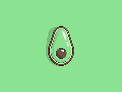 Avocado 2d 2d art avocado food green illustration line art vector