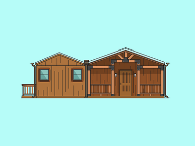 Wooden Barn 2d 2d art barn illustration line art vector wooden