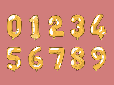 Balloon numbers balloon balloon number illustration line art numbers red vector