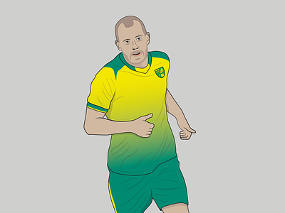 Teemu Pukki football footballer green illustration line art norwich city premier league soccer teemu pukki