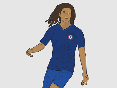 Chelsea’s Ethan Ampadu 2d 2d art chelsea ethan ampadu football illustration line art premier league soccer vector vector art