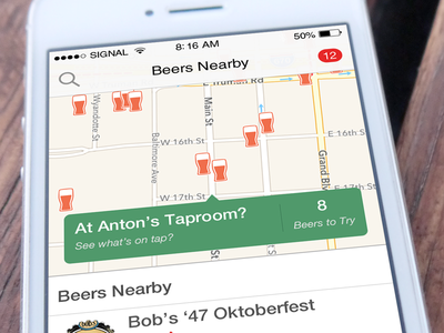 PourMeABeer iOS App beer ios mobile ui design