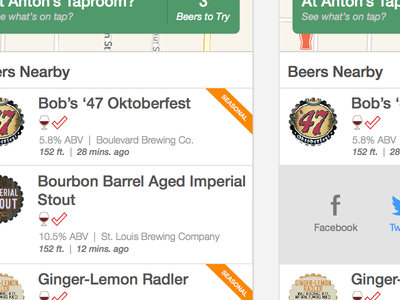 Beers Nearby app beer craft beer ios mobile typography ui