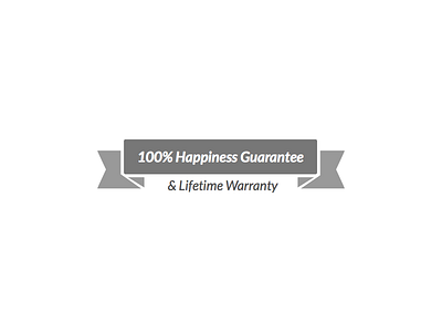 Happiness Guarantee badge guarantee happiness typography