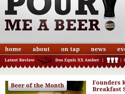 PMAB partial beer navigation typography ui