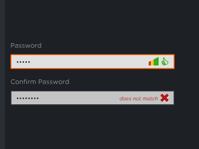 Password Strength form login password sign in strength ui ux
