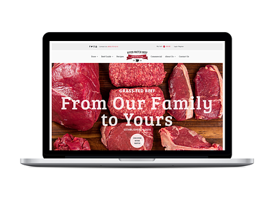 River Watch Beef Website agriculture beef ecommerce meat responsive website wordpress