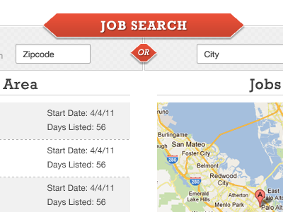 TJ Job Search jobs search typography ui ux