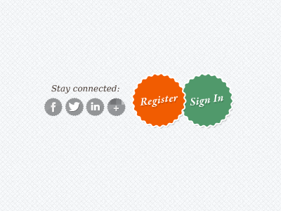 Register/Sign In & Social Media login register sign in social media ui ux