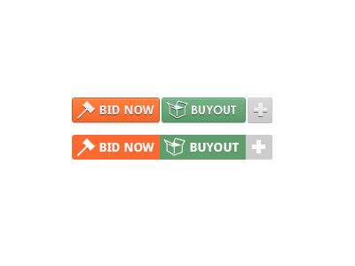 Bid Now/Buyout/Wishlist Buttons buttons ecommerce icons shopping typography