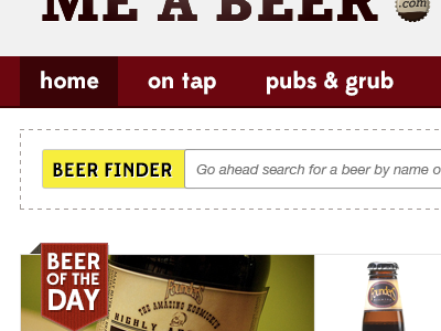 Beer site beer typography ui