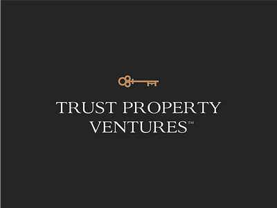 Trust Property Ventures brand design key logo logos modern property real estate realtor simple trust