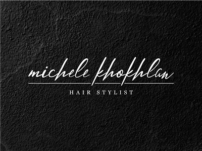 MK Hair Stylist brand branding design font logo minimal modern simple type