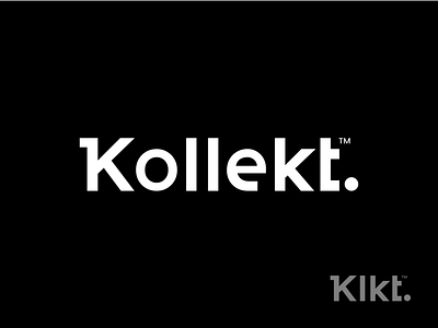 Kollekt. brand branding design fonts logo modern simple type vector wordmark