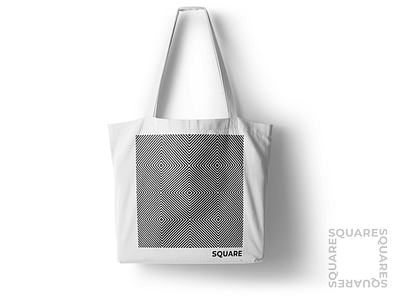 Square Apparel / Accessories bag black clothes pattern print simple square trip white