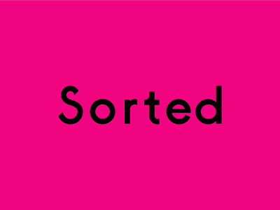 Sorted Branding agency logo pink type wordmark