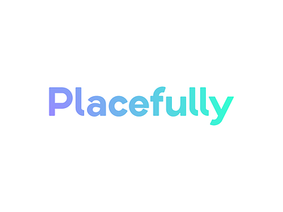 Placefully lettering geometric gradient lettering logo playful typography wordmark