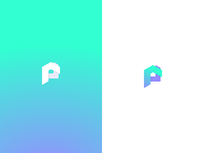 Placefully logo icon apartment gradient house icon logo p