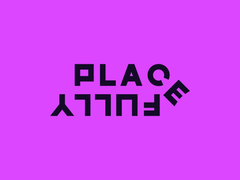 Placefully concept wordmark geometric logo failed shame