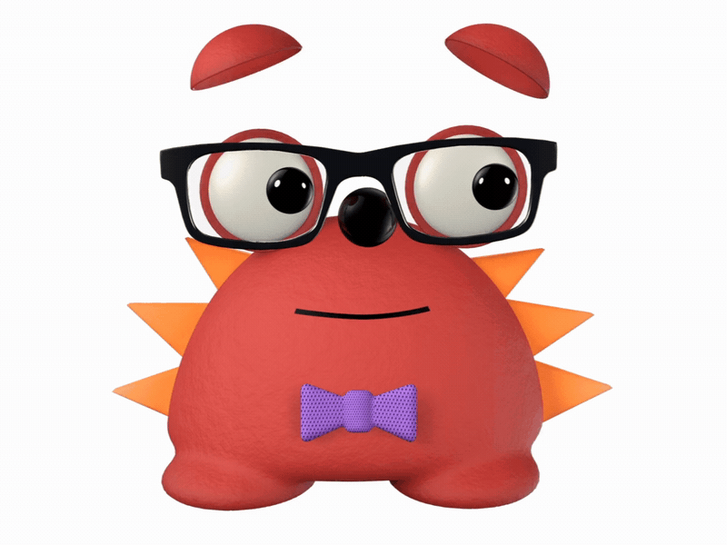 Red Monster 3D - Adobe Character Animator Puppet 3d animation character animation character animator cinema 4d redshift3d