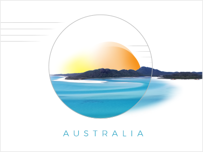 The Australia Feels australia beach bettys beach flat color graphic design hill inlet ocean photography