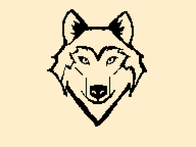 Wolf opening mouth pixart animation animation design pixelart wolf