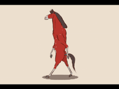 Horse Walks Like a Human animation crayon funny horse horses up walk walkcycle