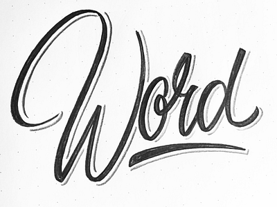 Word handlettering lettering script type typography