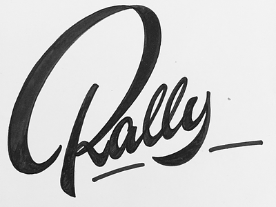 Rally lettering letters script sign painter typo typography