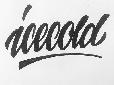 Icecold lettering letters script sign painter typo typography