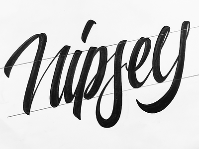 Nipsey handlettering lettering letters script sign painter type typography