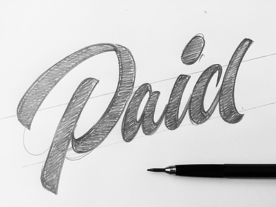 Paid hand lettering lettering logo script sign painter typo typography